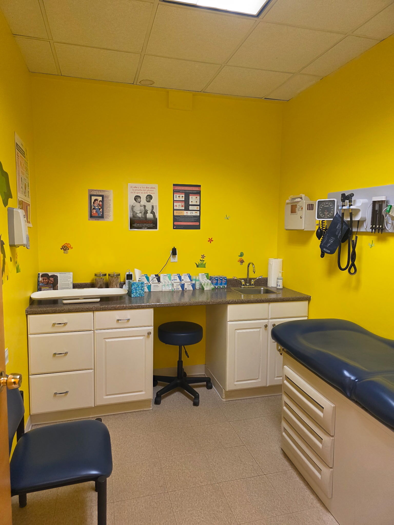 Exam Room 2, the yellow room at Premier Pediatrics