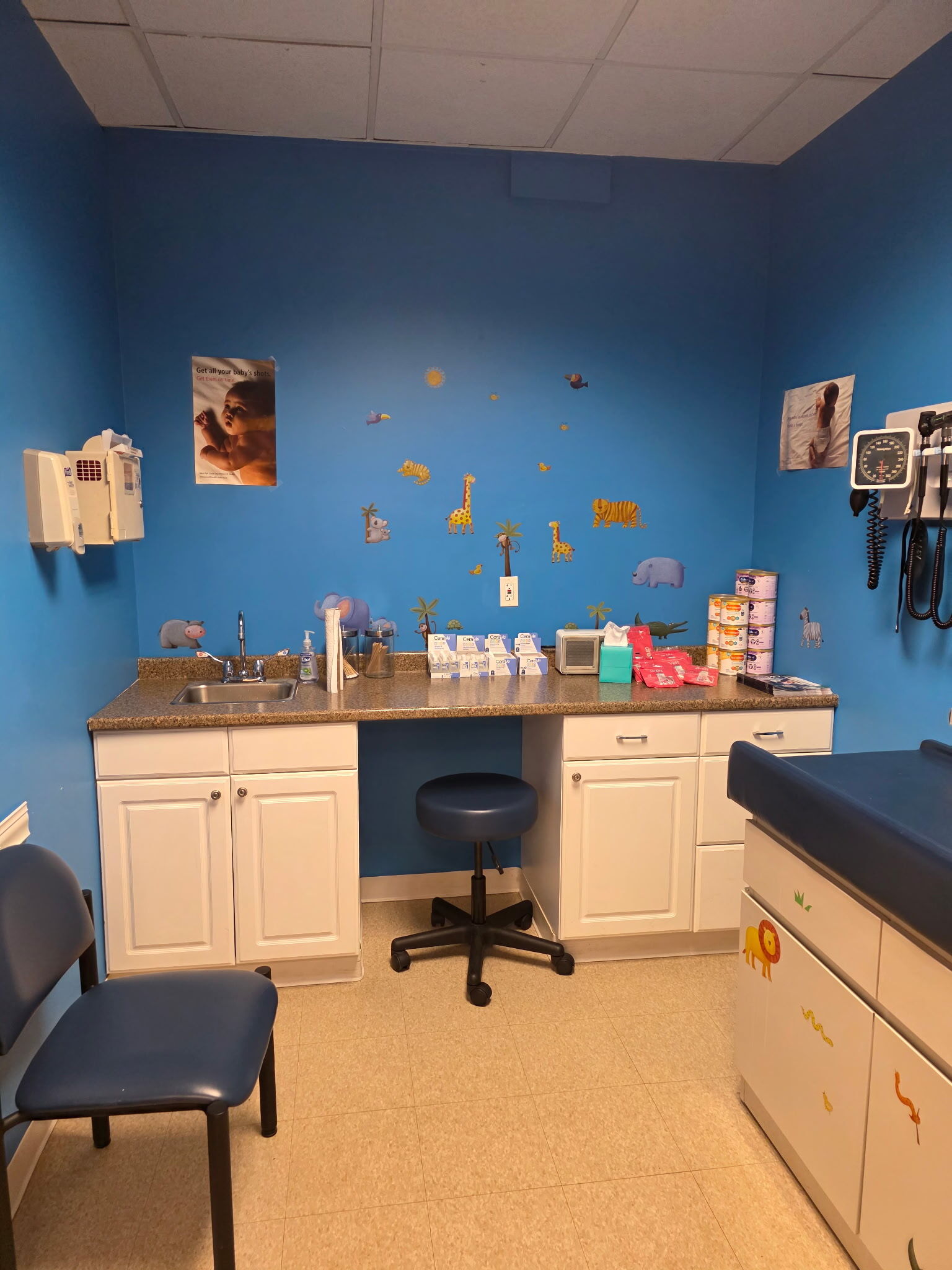 Exam Room 1, the blue room at Premier Pediatrics